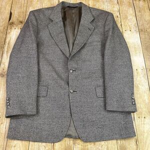 Jos A Bank Wool Silk Linen Blazer Sport Coat 43 Herringbone Executive Collection
